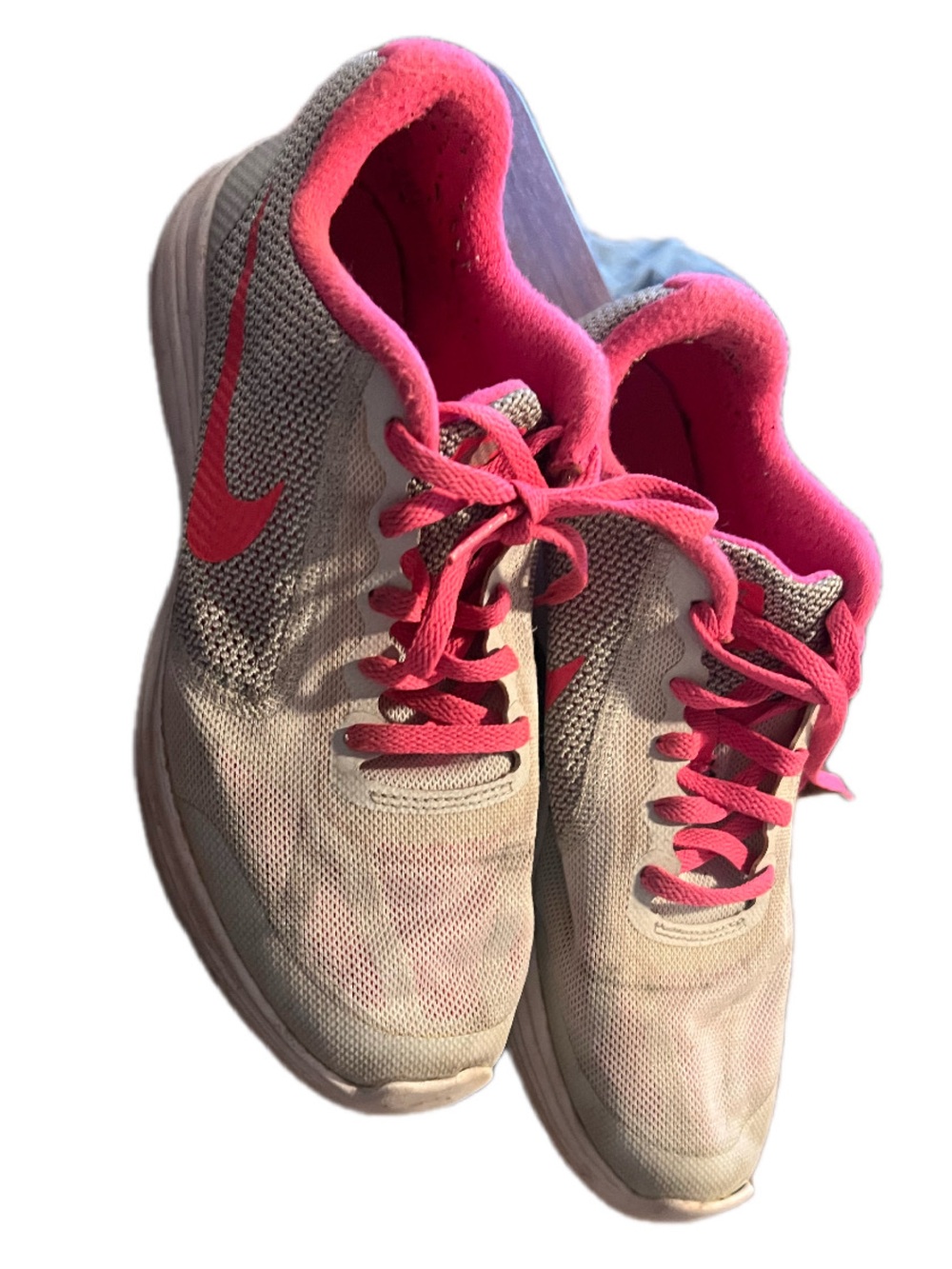 Nike Women's Sneakers Hot Pink and Light Gray